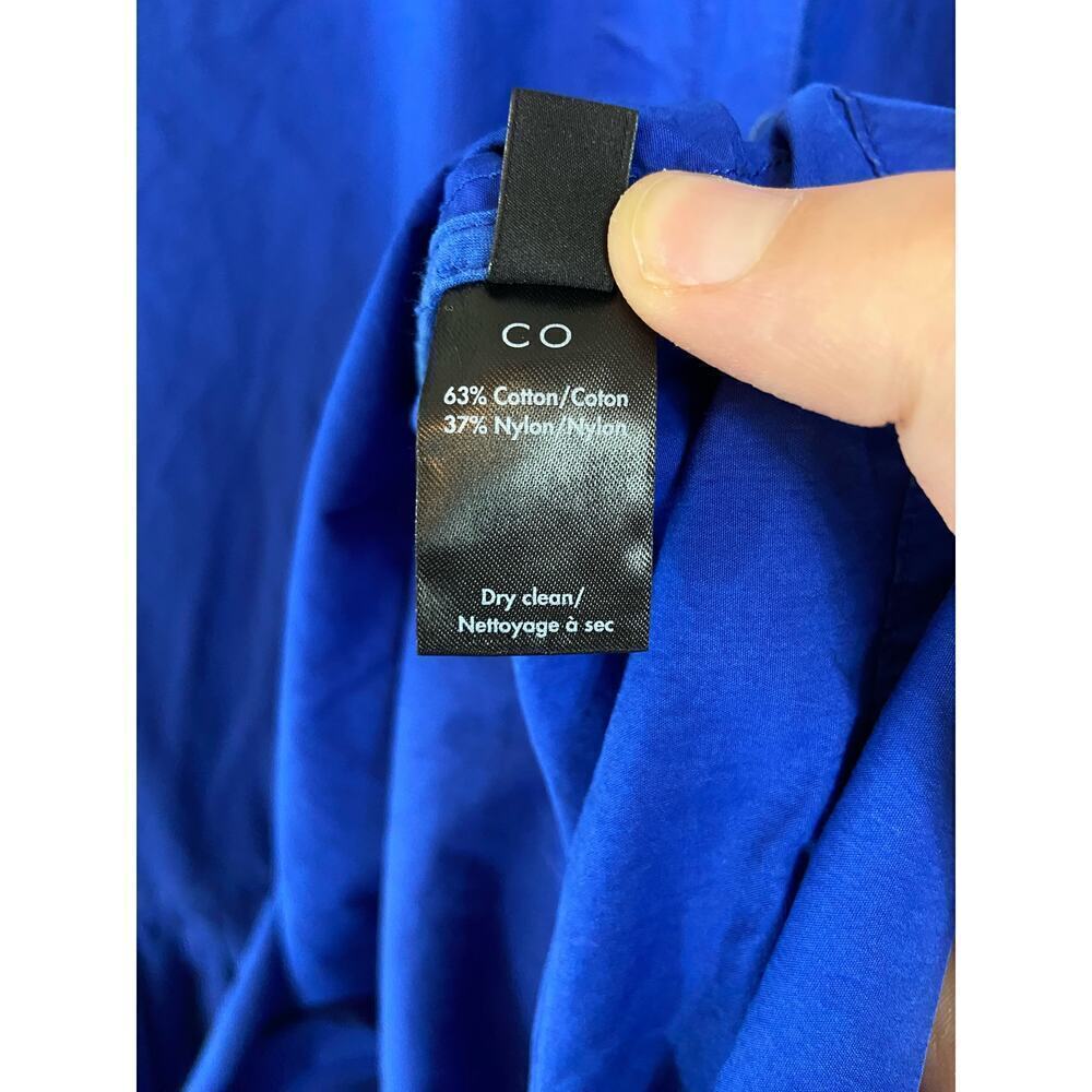 CO Cobalt Blue Collared Pleated Maxi Dress XL - Picture 6 of 6